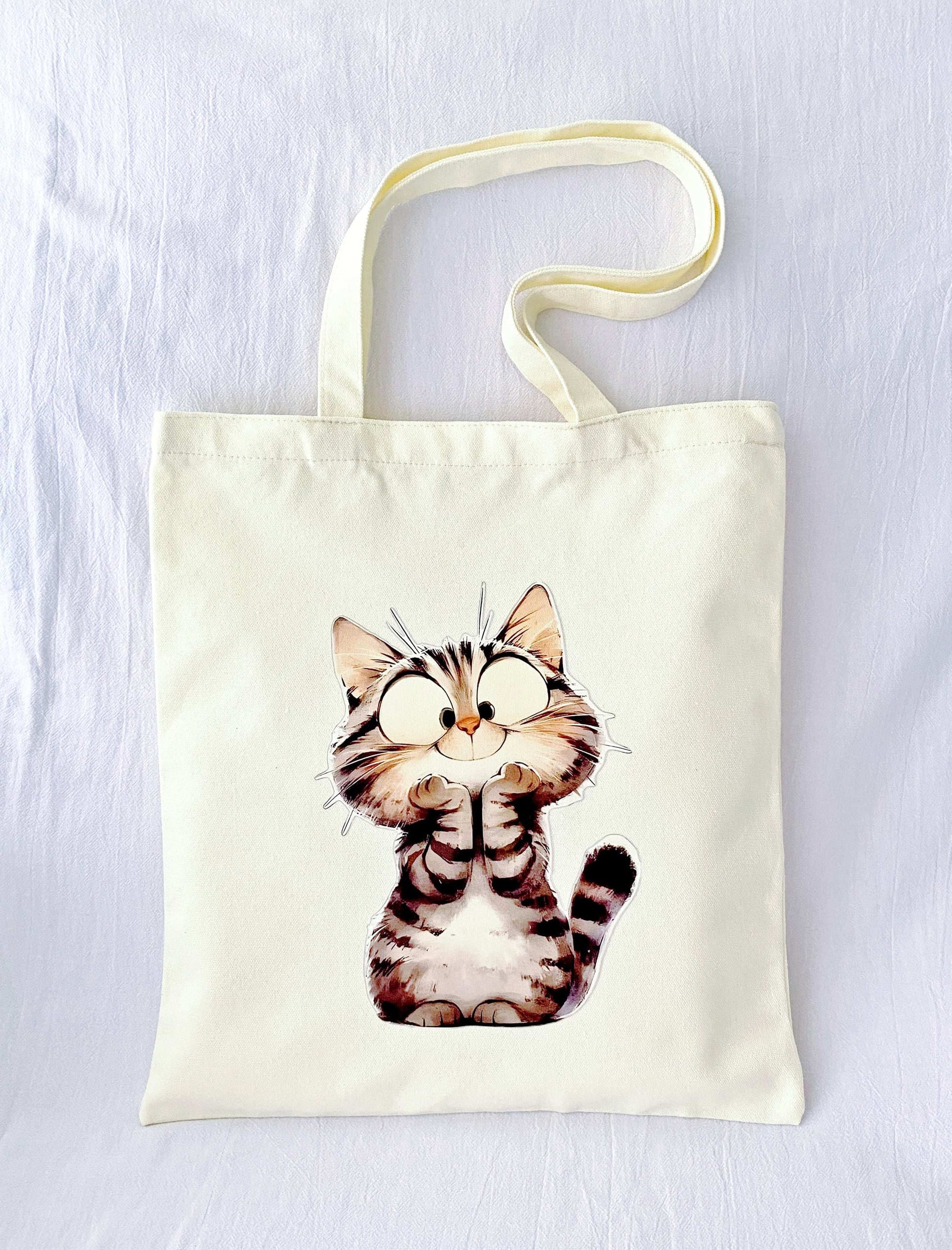 sustainable cotton tote gift idea for cat lovers