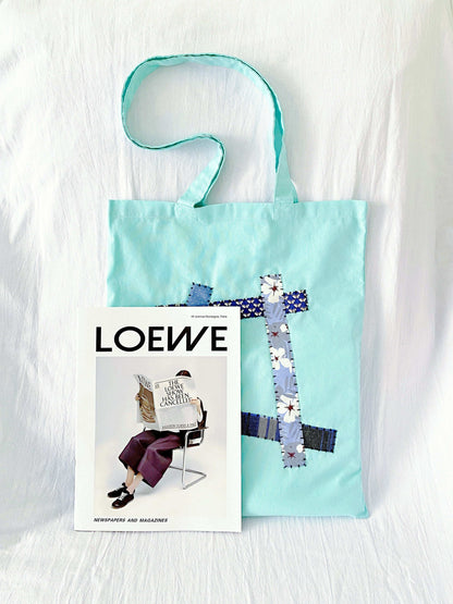 fabric shoulder tote echoing countryside elegance and natural tone