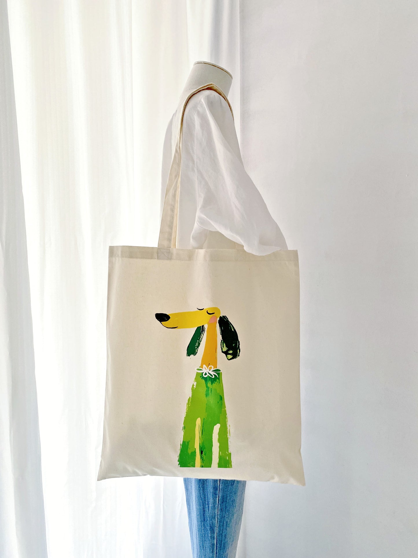 hand-printed tote bag for casual wear