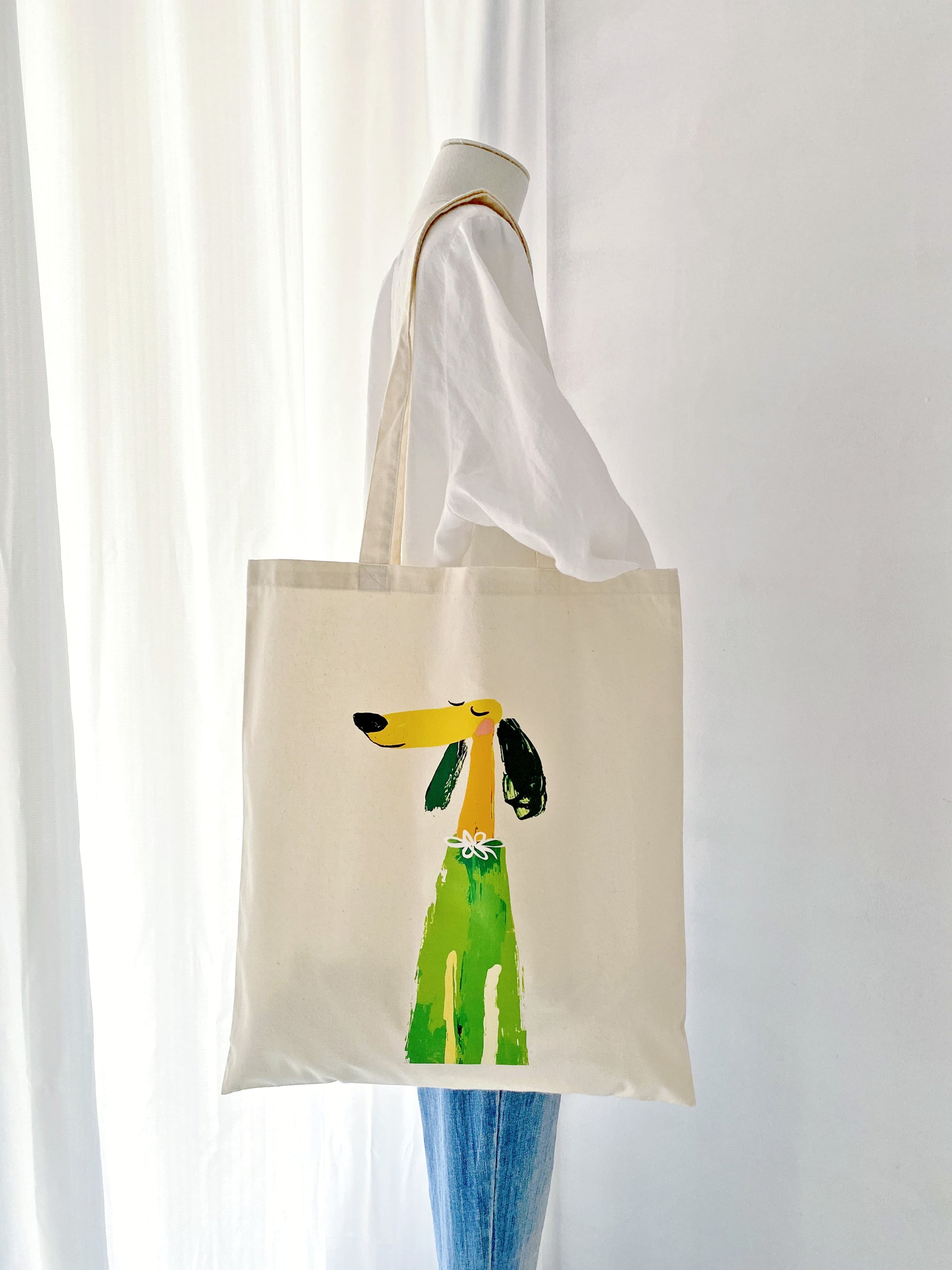 hand-printed tote bag for casual wear