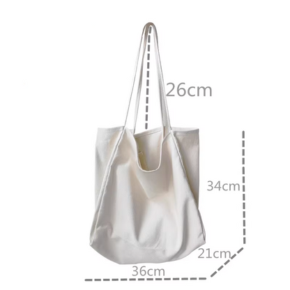 Reusable Eco-Friendly Canvas Bag with Custom Embroidery for Daily Use