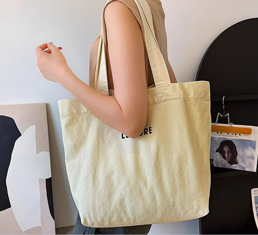 Heavy-Duty Canvas Tote Bag for Custom Embroidery and Patchwork Creations