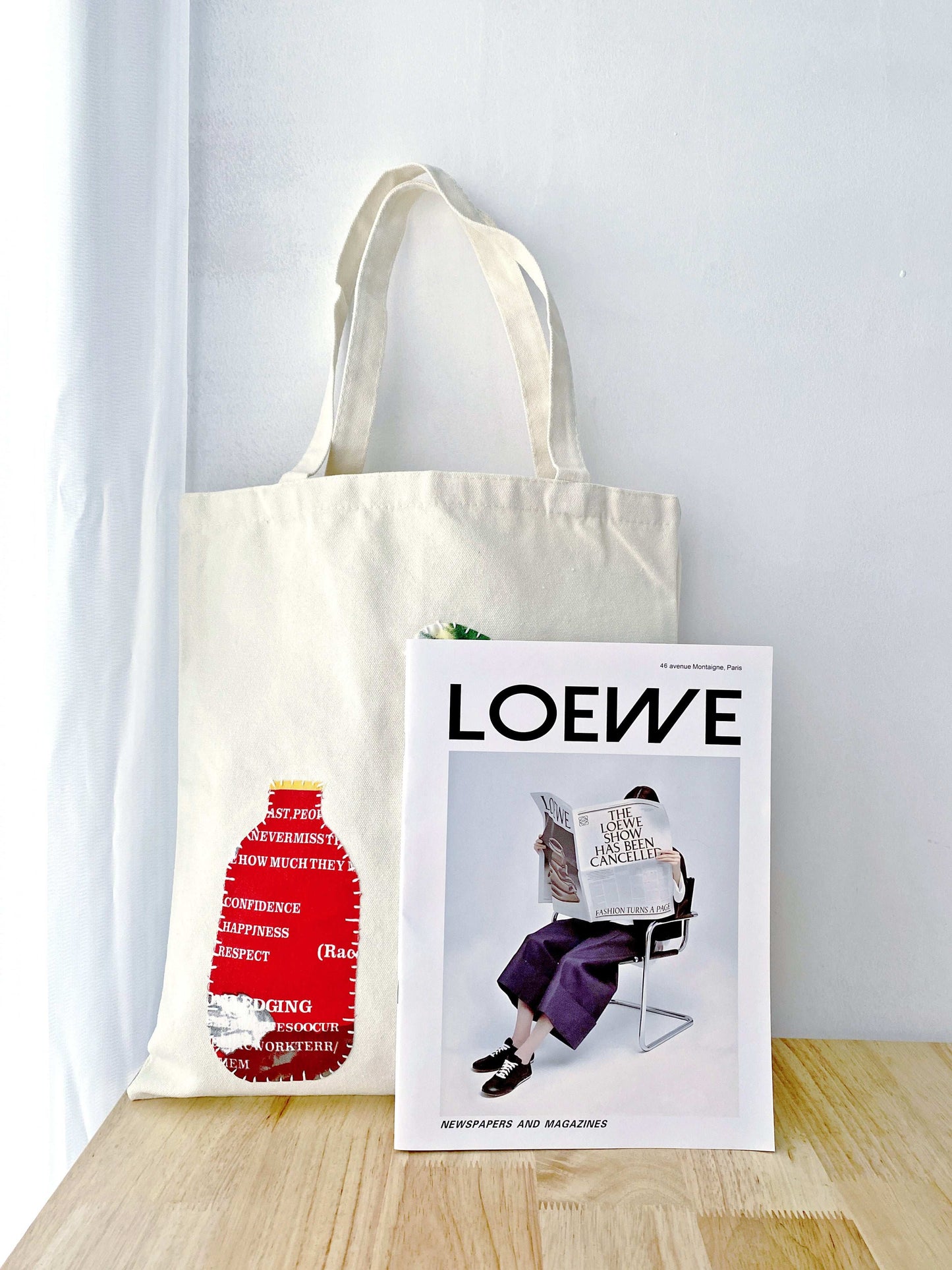 artistic tote made for cozy afternoons and bookshop visits