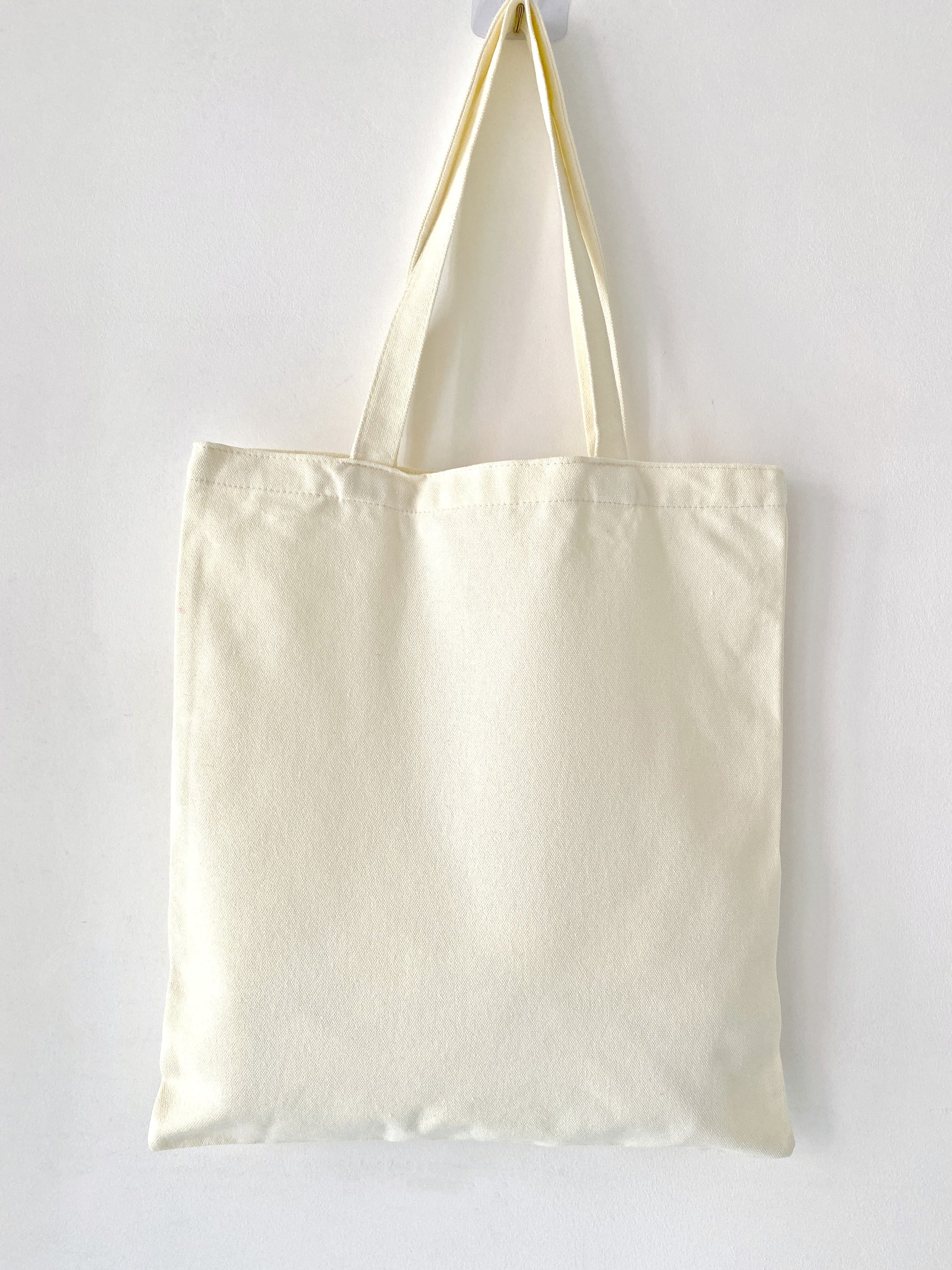 artistic cotton canvas tote with whimsical cat print