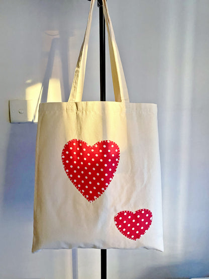 soft flexible canvas bag with creative patchwork element suitable for thoughtful gifts