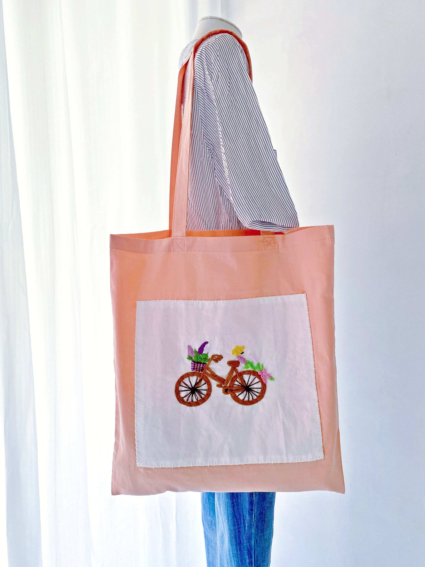 Natural Cotton Embroidery Bag