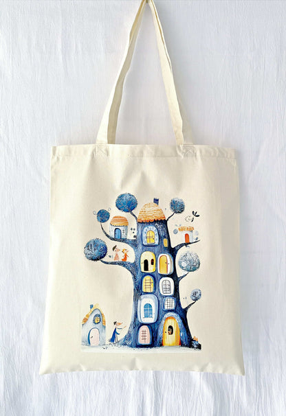 sustainable lightweight shoulder bag with whimsical print