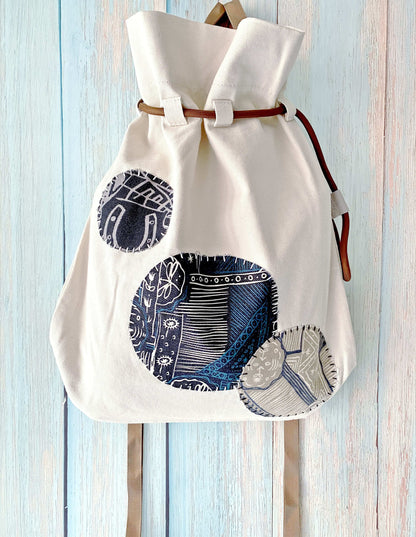 artisanal fabric bag for gifting on holidays like Easter or Christmas