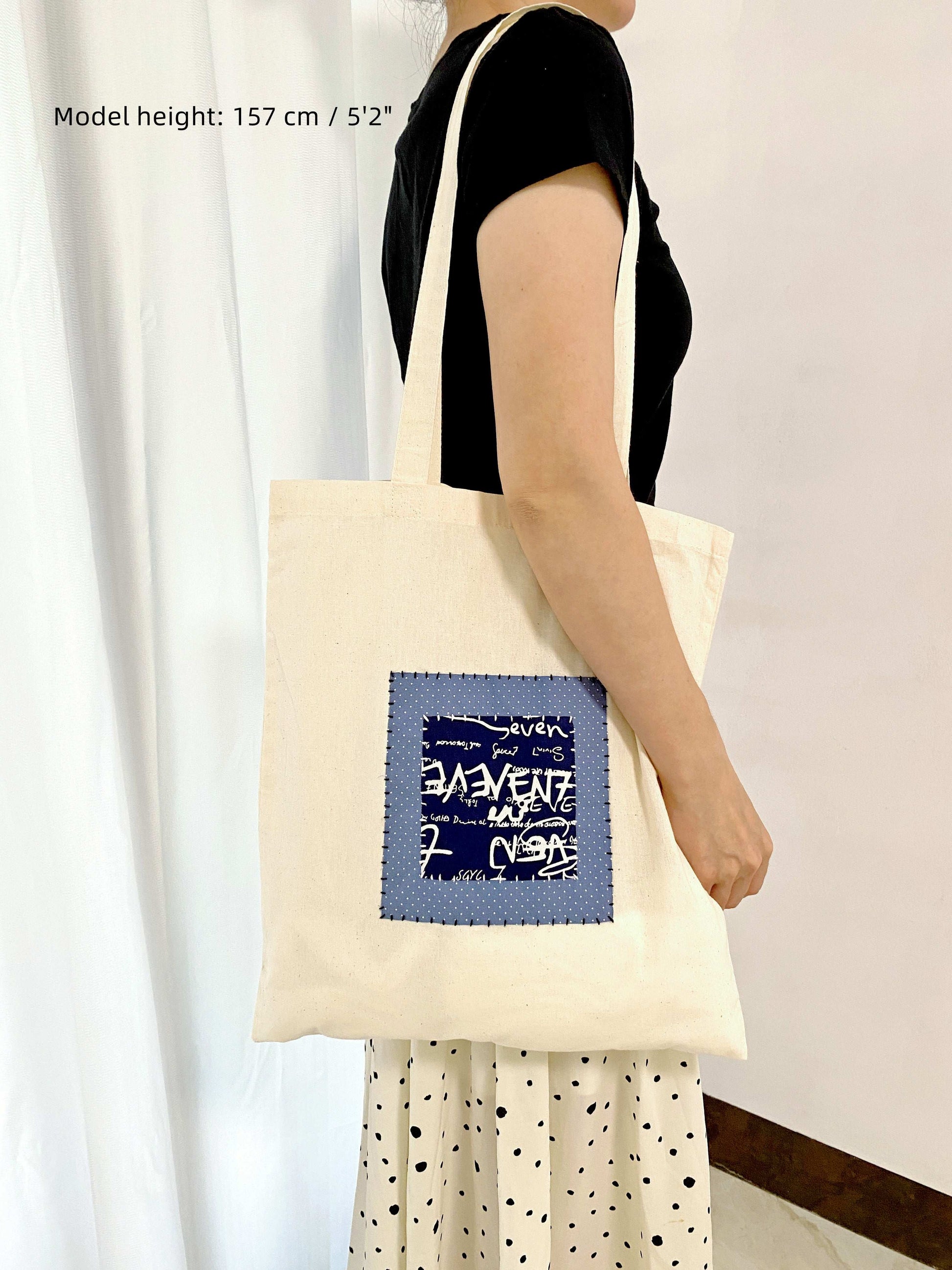 handcrafted patchwork cotton bag for daily use