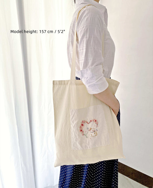 stylish embroidered cotton bag designed for women with relaxed fashion taste