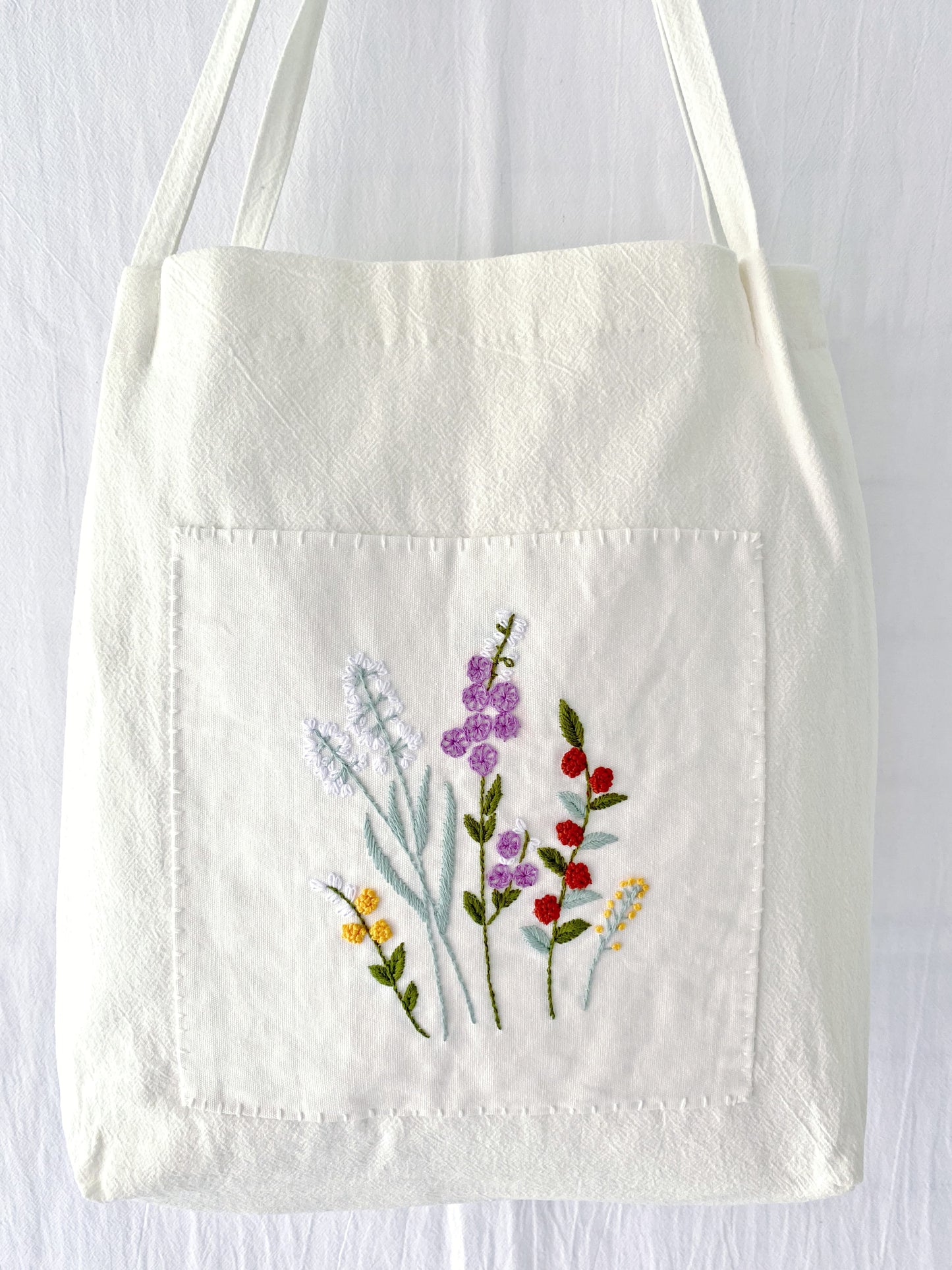 unique embroidered flower bag for slow living enthusiasts