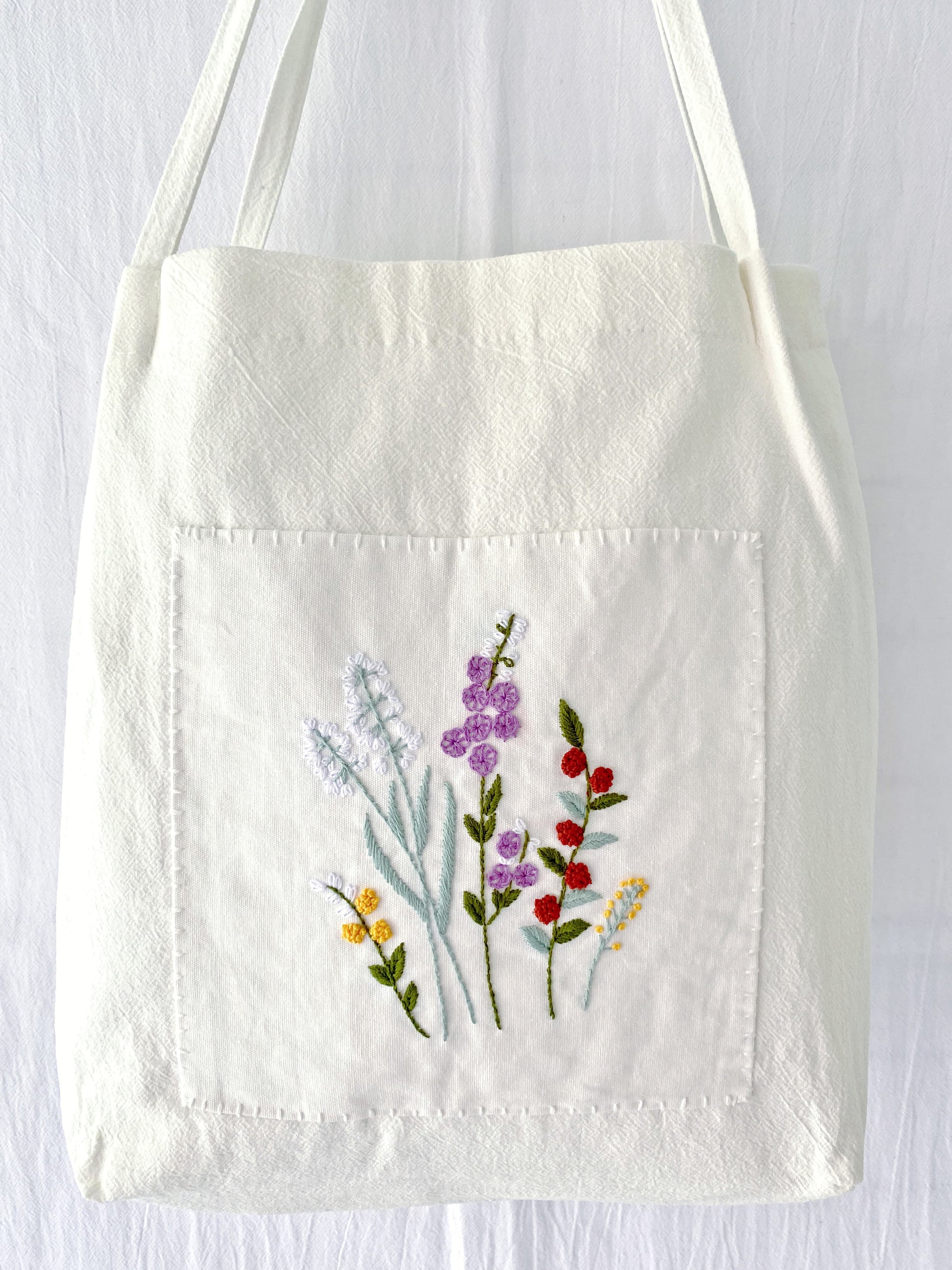 unique embroidered flower bag for slow living enthusiasts