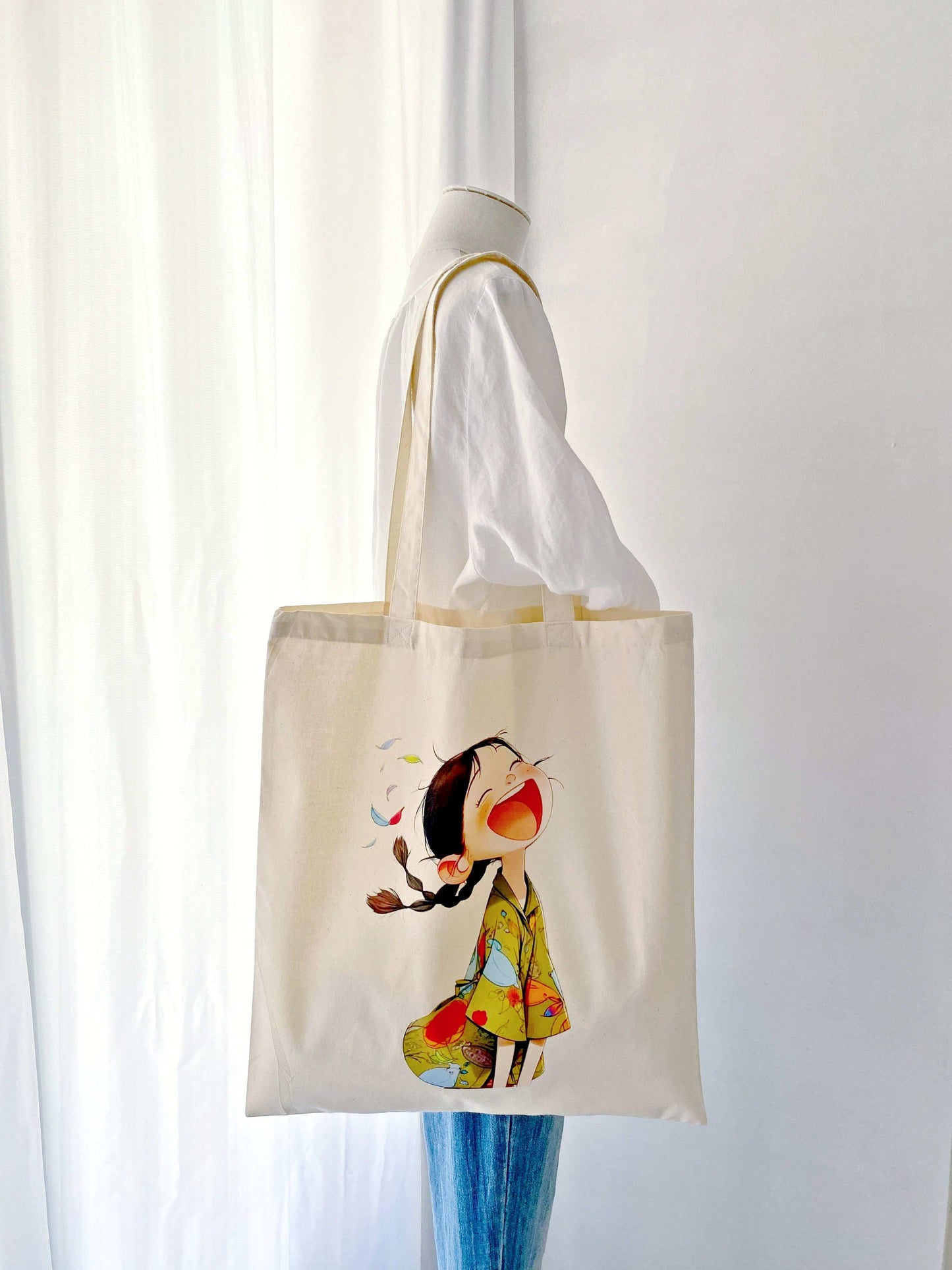 Spacious tote for books, tablet, and essentials