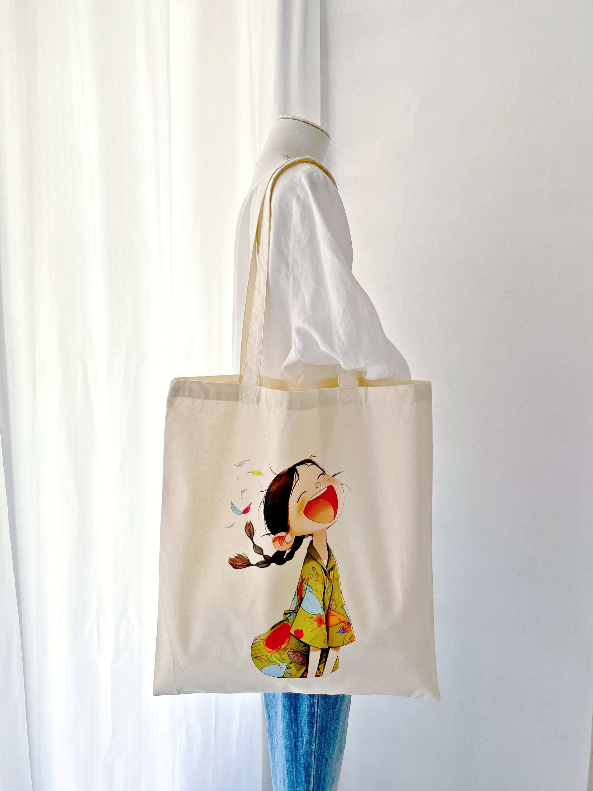 Spacious tote for books, tablet, and essentials