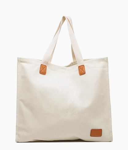 Large Capacity Eco-Friendly Canvas Tote Bag for Shopping and Travel