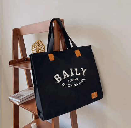 Personalized Large Canvas Tote Bag for Everyday Shopping and Travel