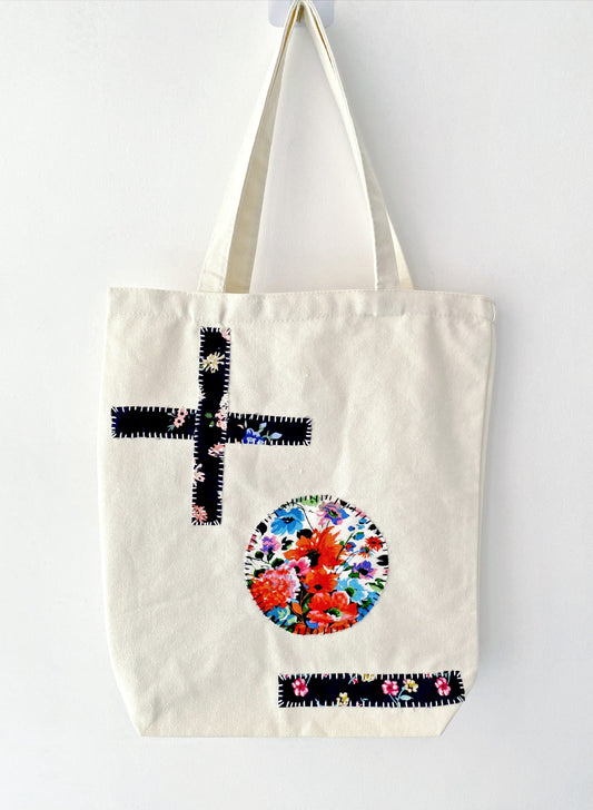 creative fabric patchwork tote ideal as a unique gift